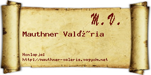 Mauthner Valéria névjegykártya